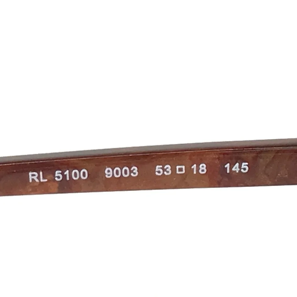 Ralph Lauren Eyeglasses Frames RL5100 9003 Black Brown Horn Square 53-18-145